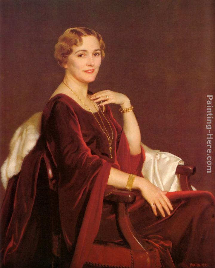 William McGregor Paxton Portrait of Mrs. Charles Frederic Toppan